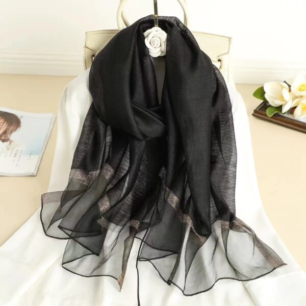 Women's Wool Silk Embroidery Gradient Scarf Sunscreen Shawl - Image 9